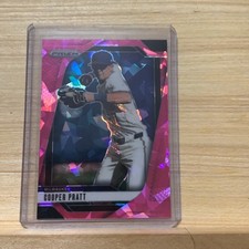 2025 Panini Prizm Cooper Pratt #6 Pink Ice Prizm Milwaukee Brewers  B-12