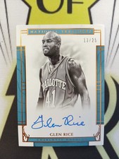 2016 National Treasures Glen Rice On Card Auto #/25