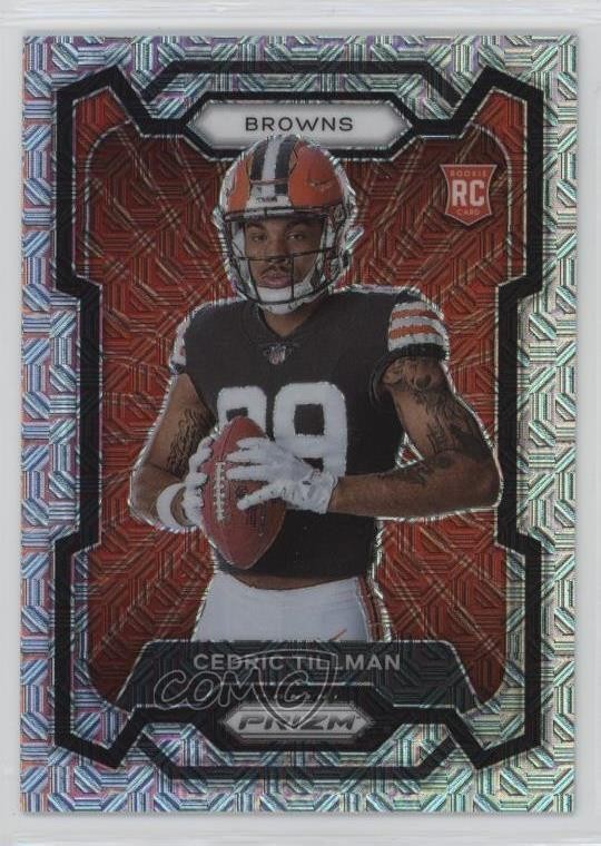 2023 Panini Prizm Variation Mojo 10/25 Cedric Tillman #323 Rookie RC 08r6