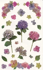 Mrs. Grossman's Giant Stickers - Photo Hydrangea Stems - Pink Flowers - 2 Strips