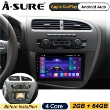 9" 64G IPS Android 14 Autoradio CarPlay GPS NAVI Für Seat LEON MK2 1P1 2005-2012