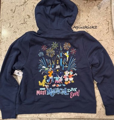 2026 Walt Disney World Most Magic Day Mickey & Friends Zip Up Hoodie Adult Sizes