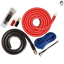 0 Gauge Power Amplifier Wiring Kit 7500W Compatible Car Audio Installation