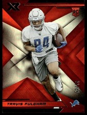 2019 Panini XR Red Travis Fulgham Rookie 52/99 Detroit Lions #156