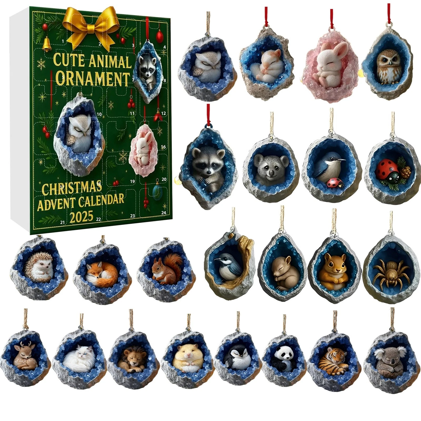 Countdown Sleeping Tree Hollow Animals Advent Calendar 24 Days 2D Blind Boxes