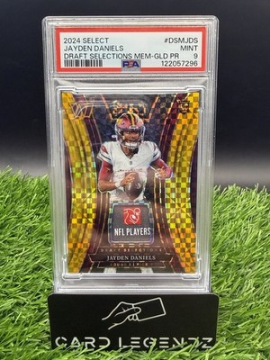 Jayden Daniels 2024 PANINI SELECT GOLD Selections ROOKIE RC /10 PSA 9
