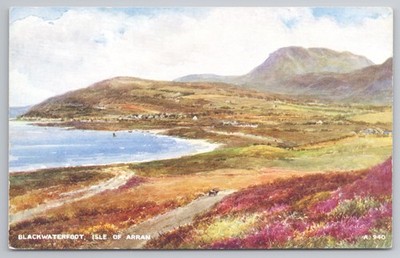 Isle of Arran BLACKWATERFOOT Postkarte Valentinstag Kunst Farbe Brian Gerald A.940