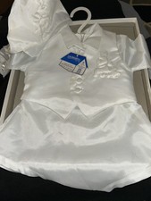 Little Folks Boys Christening Set In Original Box