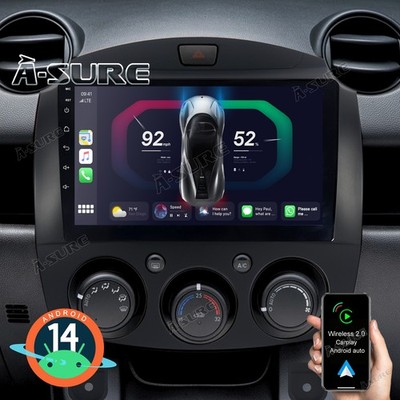 2G+64G Android 15 Autoradio Für Mazda 2 2007-2013 GPS Navi CarPlay RDS SWC WIFI
