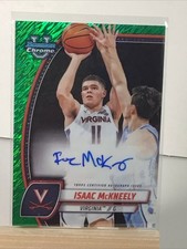 2024-25 Bowman Chrome #91 Isaac McKneely Prospects Autos Green Wave Refractor