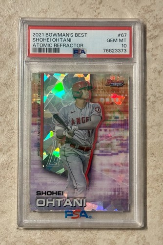 2021 Bowman's Best Shohei Ohtani #67 Atomic Refractor PSA 10 Gem Mint Dodgers