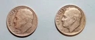 Lot of 2 Identical Roosevelt 90% Silver Dimes - 1952-D  (Constitutional Silver)