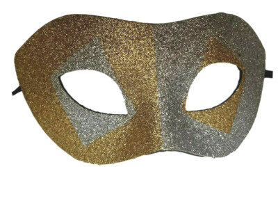 Gold Silver Glitter Diamond Wide Masquerade Mask Dance Ball Men 
