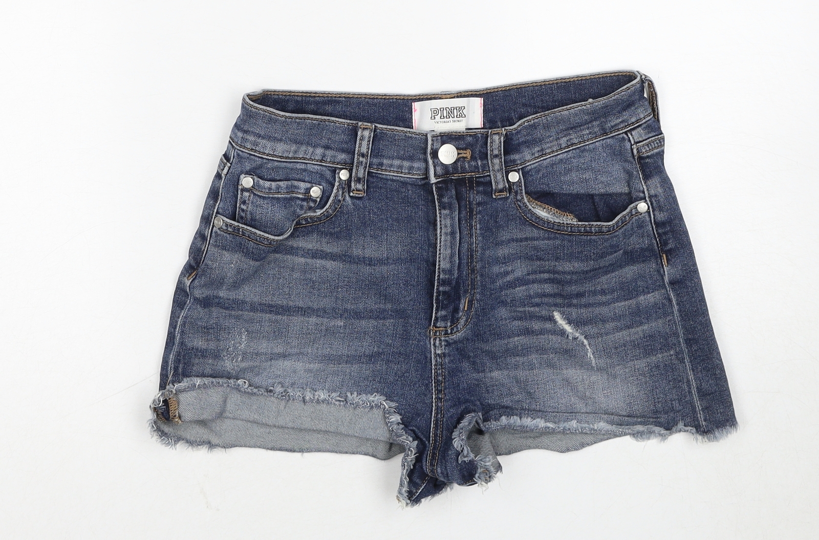 Pantalones Cortos ROSA Mujer Azul Mezcla Algodón Corte Talla 6 Regular