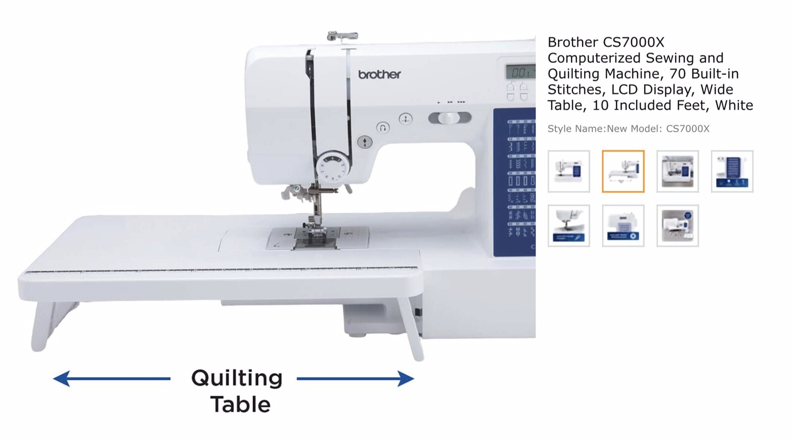 Latest Model Brother CS7000X Sewing Machine Computerized 70 Stitch UPS