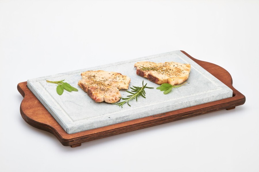 Pietra Ollare Bisetti 25x40 con Base - La Vera Cottura su Pietra 99014