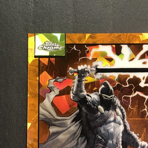 2024 Topps Chrome Marvel Sapphire Orange Refractor /25 BLACK KNIGHT #105 (cao) - Picture 3 of 6