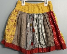 Girls Persnickety Size 8 Multi-Colored Patchwork Stripe Skirt