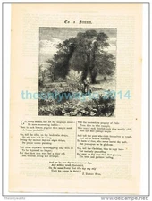 TO A STREAM, ILLUSTRATED POETRY, BOOK ILLUSTRATION/PRINT 1879