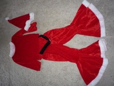 Girls Christmas Santa Claus Set Long Sleeve Top Pants 3Pc--PARTYOutfit