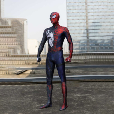 Venom Spider-Man Jumpsuit Symbiote Adult/Kids Bodysuit Cosplay Costume Halloween