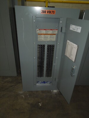 Square D NQOD 225A 3ph 4W 208Y/120V MLO Panel 42 Circuit w/ 42- 20A 1p Breakers