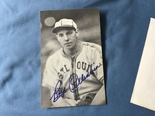 Roy Cullenbine St Louis Autograph On A Thin Stock Photo