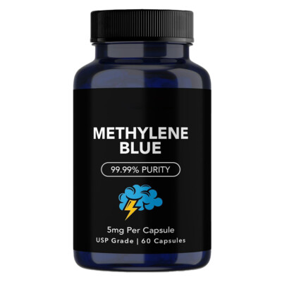 Methylene Blue Capsules 5mg - USP Grade, 99.99% Purity, 60 Capsules