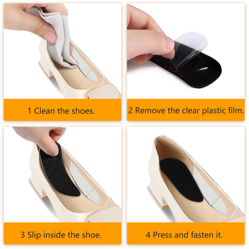 6 Pairs Medial & Lateral Heel Wedge Silicone Insoles Corrective Shoe