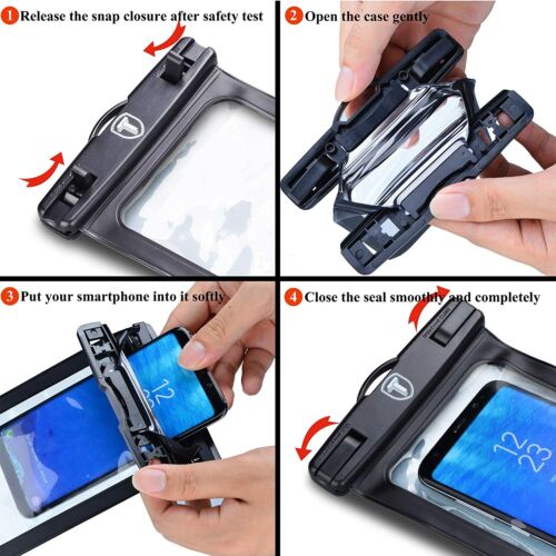 Waterproof Phone Bag Pouch Swim Cell Phone Case Cover Dry Bag for iPhone Samsung - Picture 2 of 6