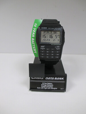 CASIO DATA BANK UHR Calculator Illuminator DBC-32 Nr. 2888 Anleitung + Box