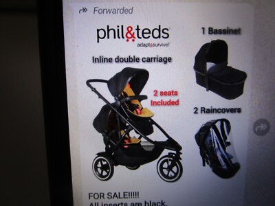 phil and teds double carriage; adapt & survive. JUST REDUCED!!