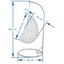 Kideo Swing Chair Candy – Sedia Sospesa In Rattan Con Base E Cuscino (Rosa Corallo/Bianco)