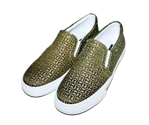 Tommy Hilfiger Gold Lebriz Canvas Slip 