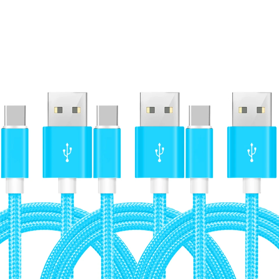 Paquete de 3 cables USB-C a USB-A carga rápida tipo C cable de carga cargador de sincronización rápida Foto 3 de 4