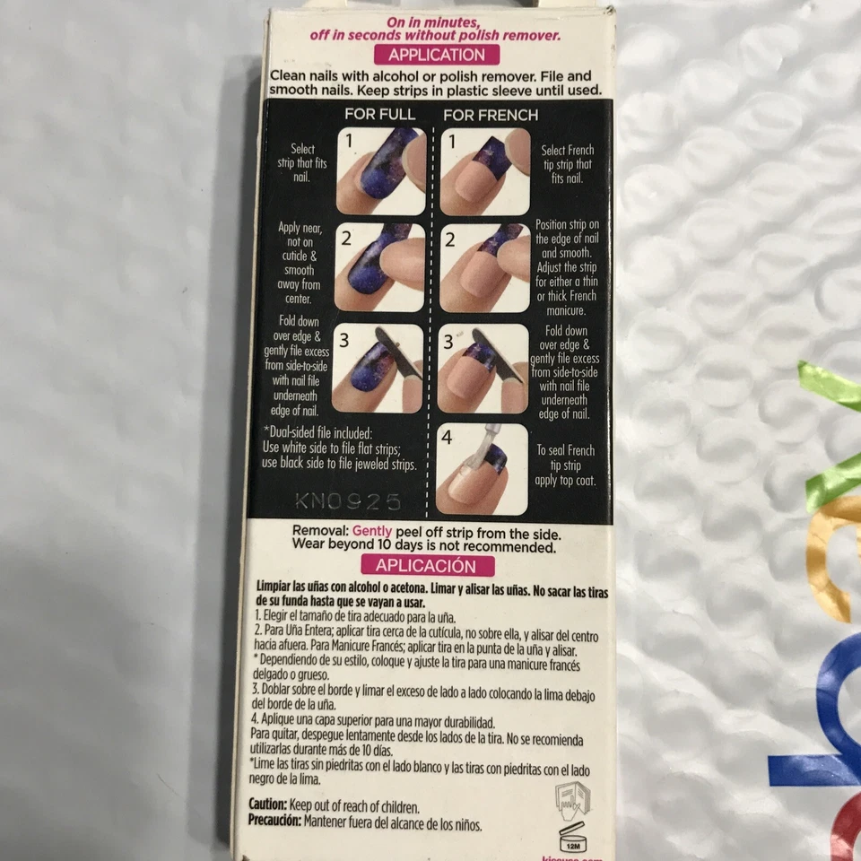 Vestido de uñas KISS Ultimate Nail Fashion 40 tiras de uñas BUSTIER sin sellar Nuevo en caja Foto 2 de 3