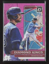 2022 Donruss Optic Diamond Kings Pink Holo Prizm Brandon Lowe #1 Tampa Bay Rays