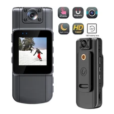 Portable  1080P Camcorder Mini Police Body Camera HD 180° Video DVR IR Night Cam