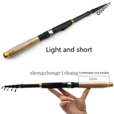 1.8M-3.6M Spinning Fishing Rod Carbon Fiber Telescopic Pole Fresh Saltwater Rod