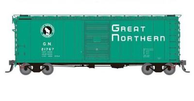Rapido Trains 155003A HO Scale 40' Boxcar Great Northern ''Glacier Green with Ear