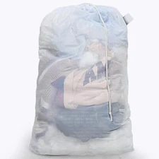Mesh Laundry Bag, 24" x 36" Large Heavy Duty Laundry Mesh Laundry Bag (White)