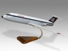 BAC 1-11 British European Airways BEA Desk Wood Airplane Model Small Scale 1/100