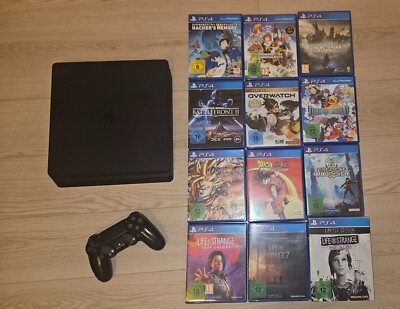 Sony PlayStation 4 Slim Spielkonsole  +12 Spiele (Hogwarts legacy)und Controller