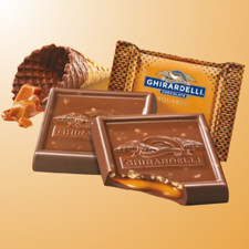 CARAMEL WAFFLE CONE GHIRARDELLI MILK CHOCOLATE SQUARES