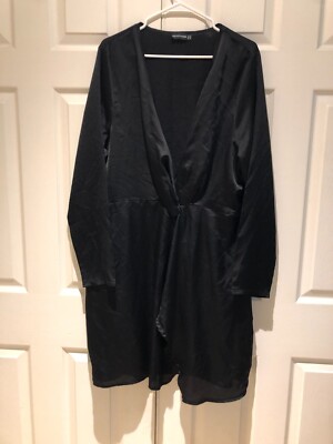 Pretty Little Thing Size 16 Women Black Dress Stylish Modern Cut | eBay Pretty Little Thing Size 16 Women Black Dress Stylish Modern Cut | eBay
