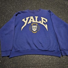 Vintage Yale University Lux Et Veritas USA Made Blue Sweatshirt 2XL