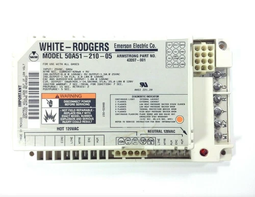 White Rodgers 50A51-210-05 Furnace Control 43207-001