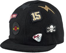 Barts Basecap Roof Cap Gow Cap Black Solid Felt Patches