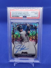 2023 Bowman Chrome Justyn-Henry Malloy Auto /299 Speckle Refractor PSA 9