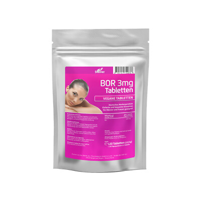 Bor 3 mg - 120 Tabletten für 4 Monate Spurenelement Boron VEGAN